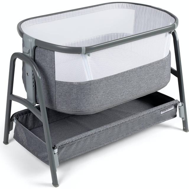 Ickle Bubba Bubba&Me Bedside Crib - Space Grey