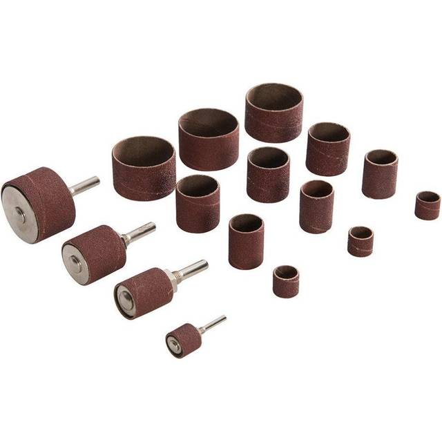 20 Piece Power Drill Drum Sanding Kit Various Rubber Drums & Sand Paper Sleeves