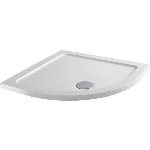 Modern Quadrant Shower Tray 800 x 800mm Low Profile Slimline Lightweight White