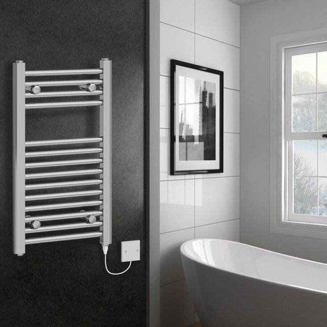 (700x400mm - 100W) WarmeHaus Electric Straight Heated Towel Rail
