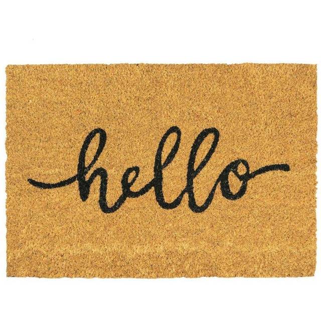 90cm x 60cm Hello Coir Door Mat
