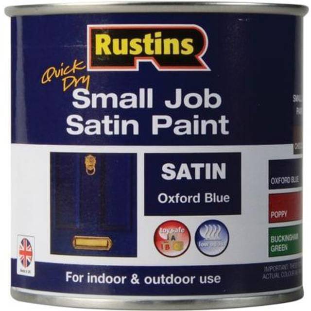 Rustins SPOBW250 Quick Dry Small Job Satin Paint Oxford Blue 250ml