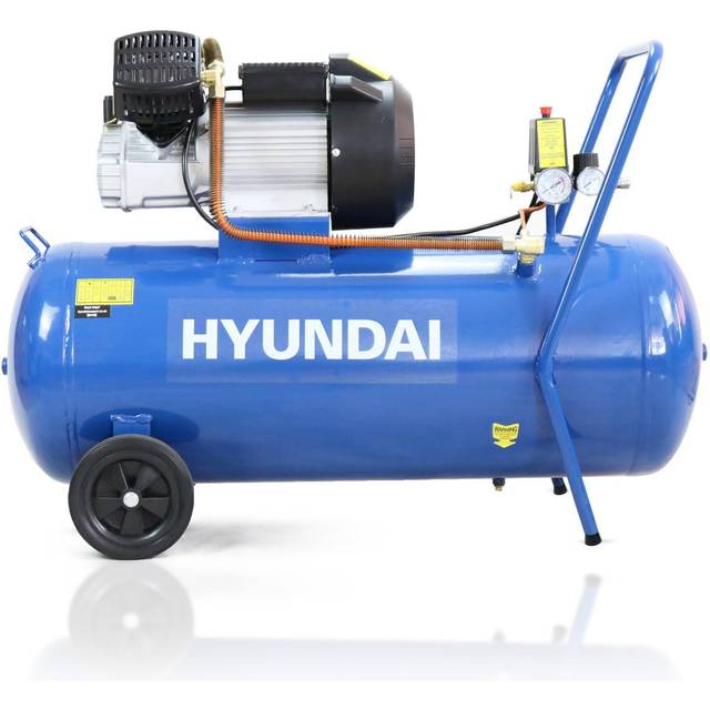 Hyundai 100 Litre Air Compressor 14CFM/116psi Silenced V Twin Direct Drive 3hp