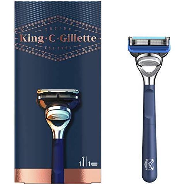 King C. Gillette Shave and Edging Men's Razor + 1 Razor Blade Refill, with Precision Trimmer, Gift Set Ideas for Him/Dad