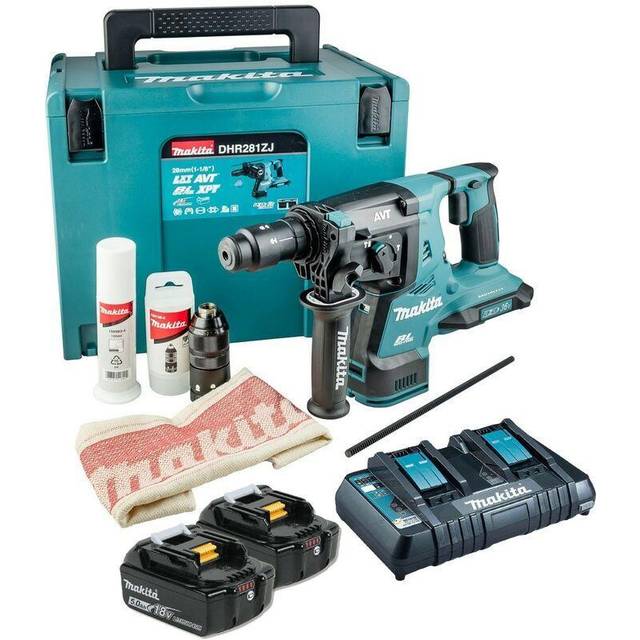 Makita DHR281PT2J drill 5000 RPM SDS Plus 4.9 kg Black, Blue
