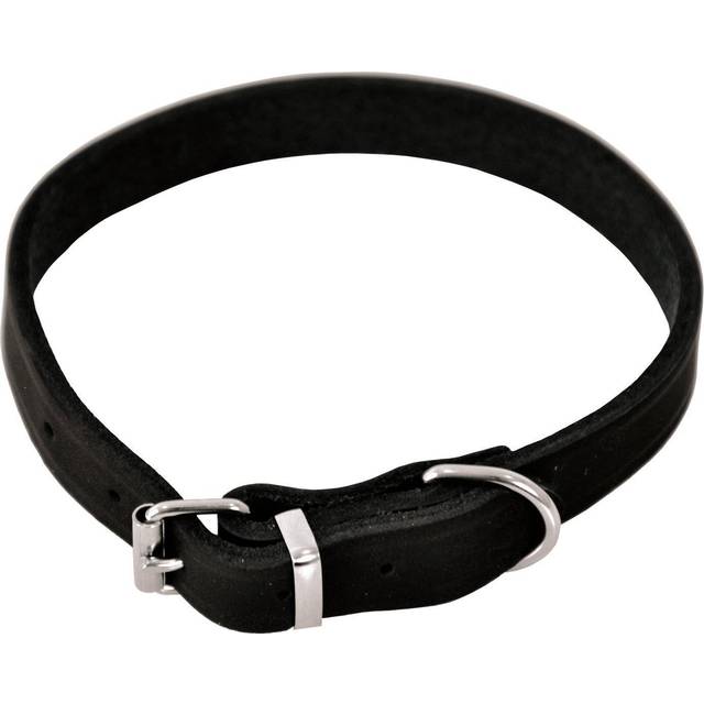 Lina Ställbart Läderhalsband Svart M