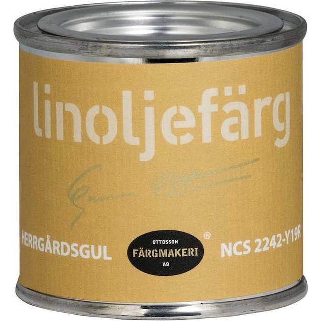 Linoljefärg Herrgårdsgul Ottosson - 0.1 liter