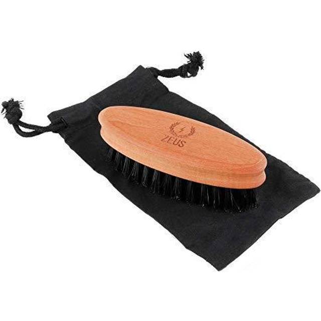 ZEUS Pocket Beard  Mustache Brush for Men  Travel Size Beard Brush  Soft Boar Bristles Made in Germany N92