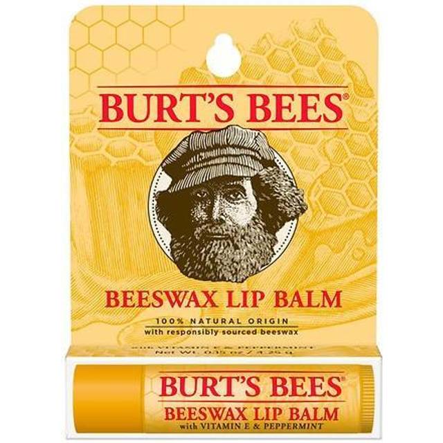 Burt's Bees 100% Natural Origin Moisturizing Lip Balm, Original Beeswax with Vitamin E & Peppermint Oil, 1 Tube