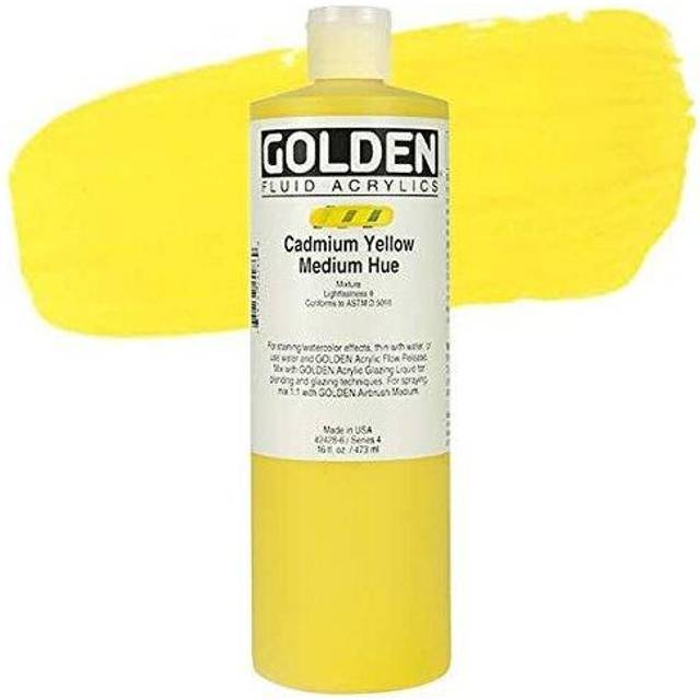 Golden Fluid Acrylic Paint 473ml Cadmium Yellow Medium Hue