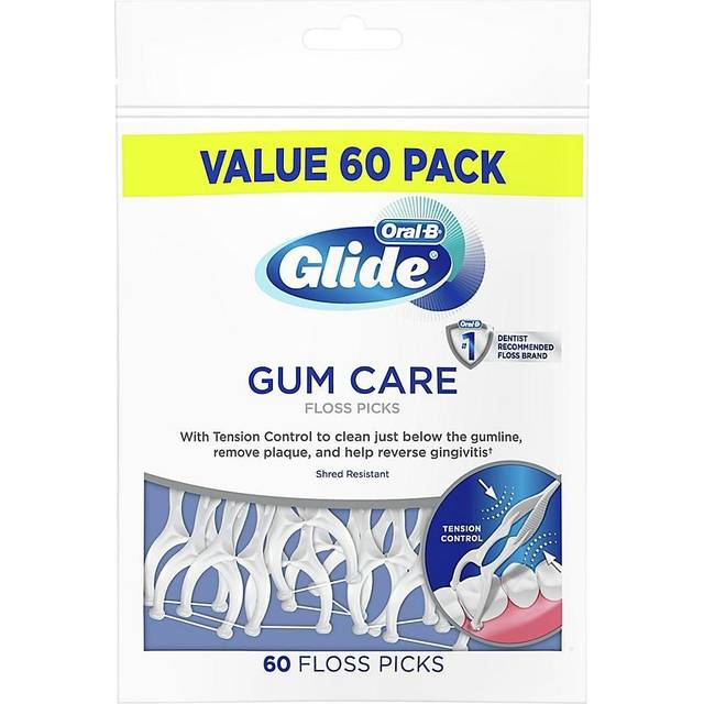 Oral-B Glide Gum Care Floss Picks, Tension Control, 60 ct