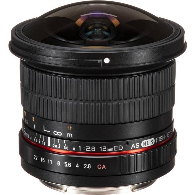 Samyang 12 mm F2.8 Fisheye Manual Focus Lens for Canon Black 7468