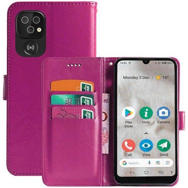 (Pink) Phonecase wallet 3-card Doro 8110