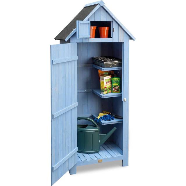 Narrow Garden Shed - Blue