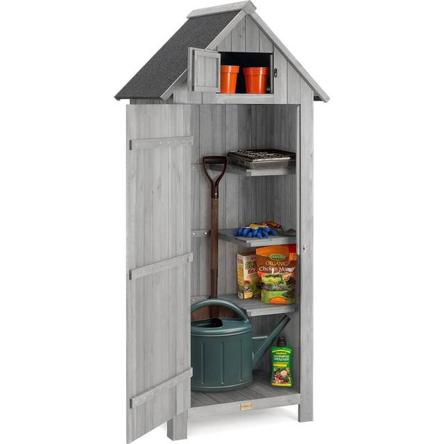 Narrow Garden Shed - Grey