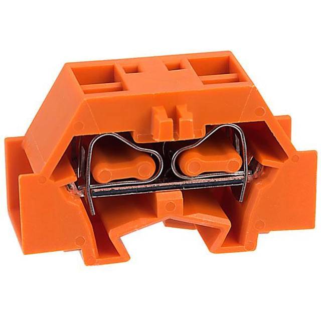 WAGO 261-336 4 Conductor Fixing Flanges Terminal Block Orange