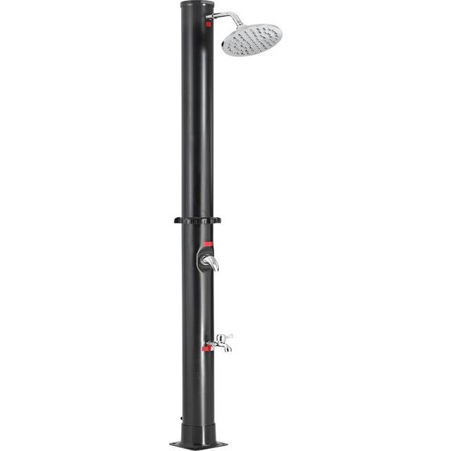 Solar Outdoor Shower Black 20L 7ft