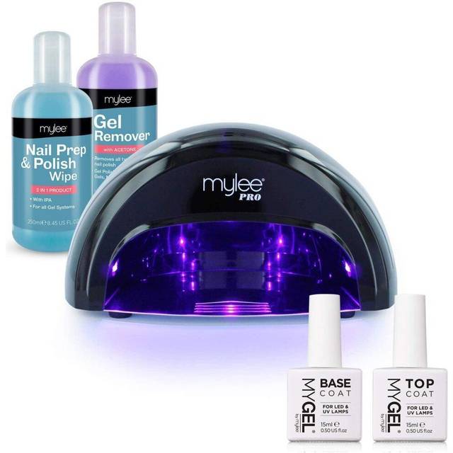 MYLEE 15 Seconds Cure Convex CuringÂ® LED Gel Polish Nail Drying Lamp KIT, 3 Curing Cycle, Compatible With All Gel Polish, Kit incl. MYGEL Top & Base