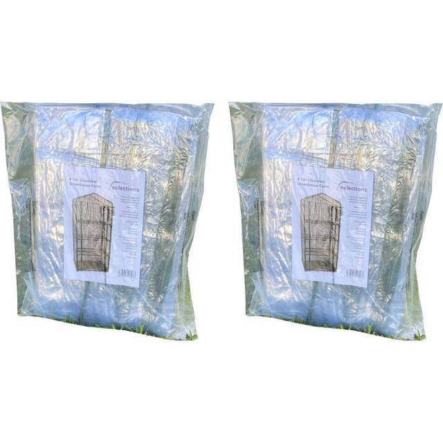 4 Tier Mini Greenhouse Clear View Replacement Cover (Pack of 2)