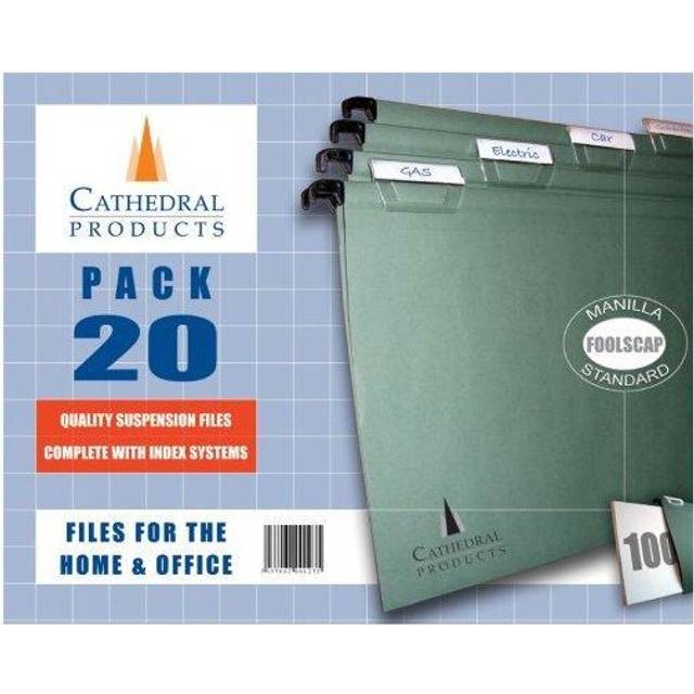 Cathedral Products FP20FS Suspension Files Foolscap Pack of 20