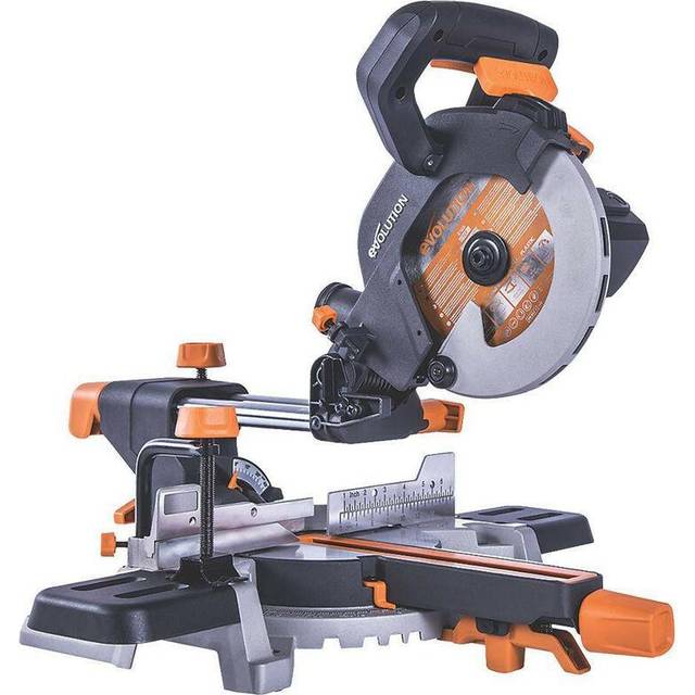 Evolution R185SMS+ 185mm Multi-Material Sliding Mitre Saw - 230V