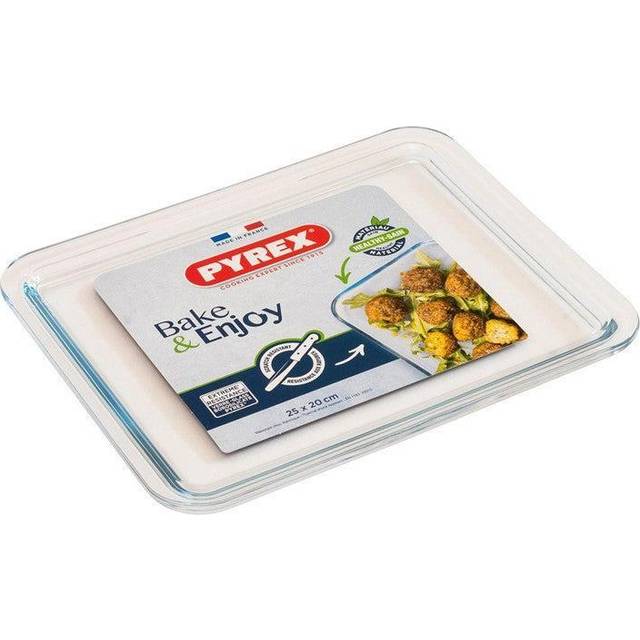Pyrex Bake & Enjoy Small Glass Baking Tray, 25x20cm