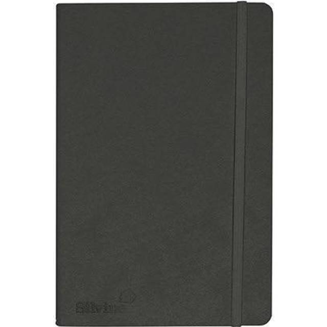 A5 SILVINE SOFT FEEL EXECUTIVE NOTEBOOK, ANTHRACITE.