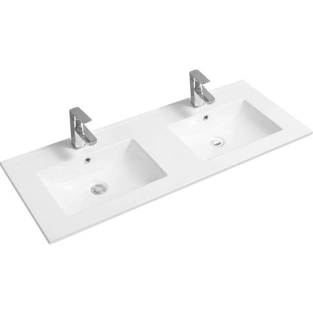 (121cm Double, Scooped - Thin Edge) Ceramic Inset Basins Various Sizes and Styles