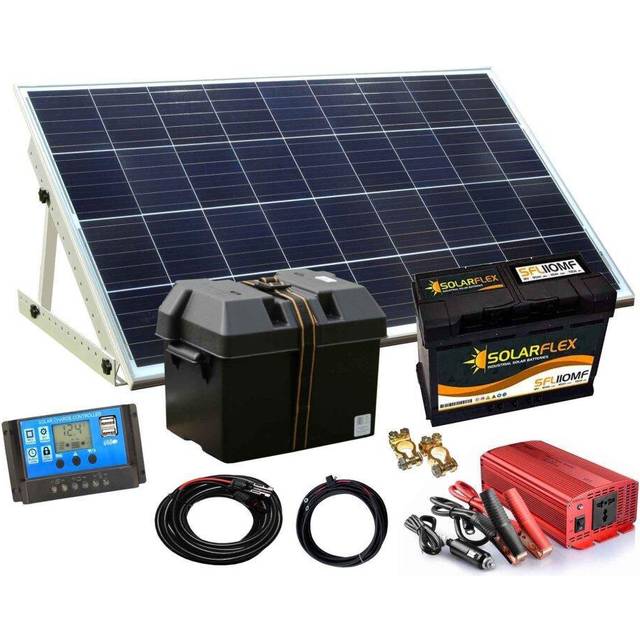150/1000w Solar Panel Electricity Generator Kit Charge Control Battery Inverter