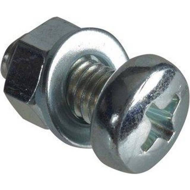 Forge FPMSPH512 Machine Screw Pozi Pan Head ZP M5 x 12mm Forge Pack of 14