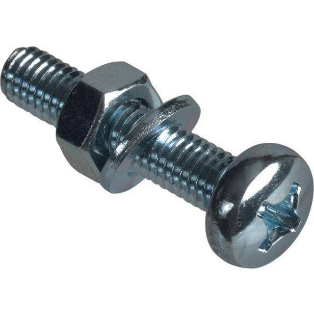 Forge FPMSPH630 Machine Screw Pozi Pan Head ZP M6 x 30mm Forge Pack of 6