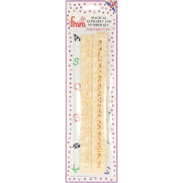 Art Deco Upper Case Alphabet & Numbers Tappit Cutters Set - Red