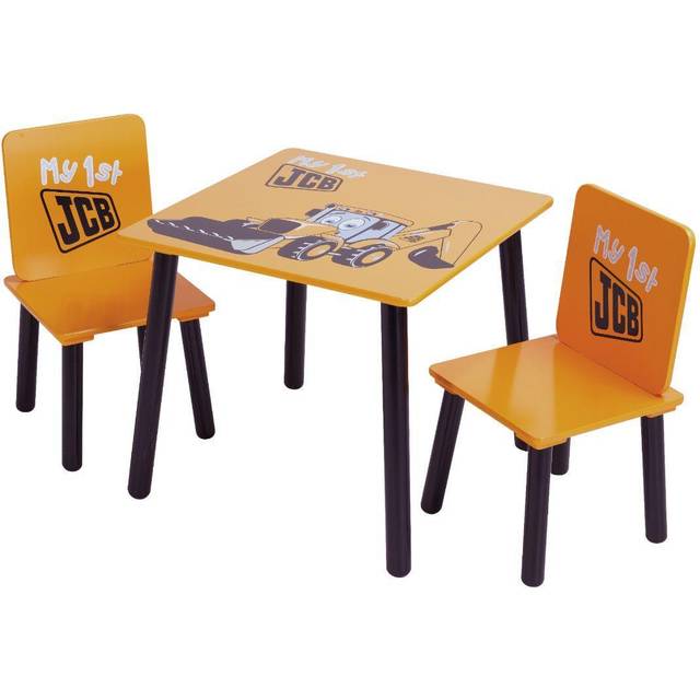 KIDSAW JCB Table Set With 2 Chairs, Yellow
