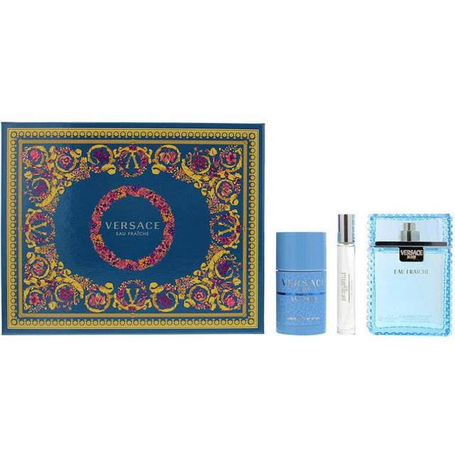 Versace Man Eau Fraiche Gift Set 100ml Eau De Toilette + 75ml Deodorant Stick + 10ml Eau De Toilette
