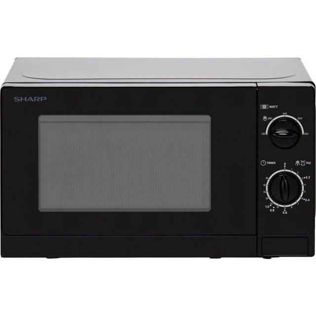 Sharp r20dkm 20l solo microwave oven, 800w, black