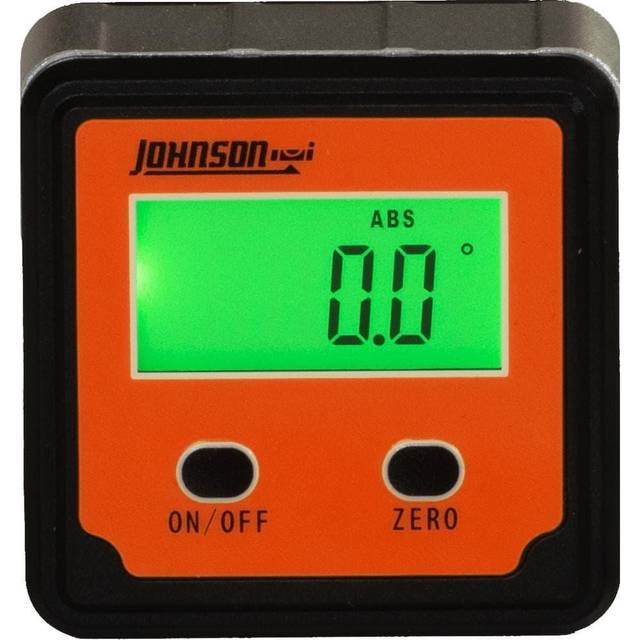 Johnson Level & Tool 1886-0000 Magnetic Digital Angle Locator w/ 2 Buttons  Orange  1 Locator