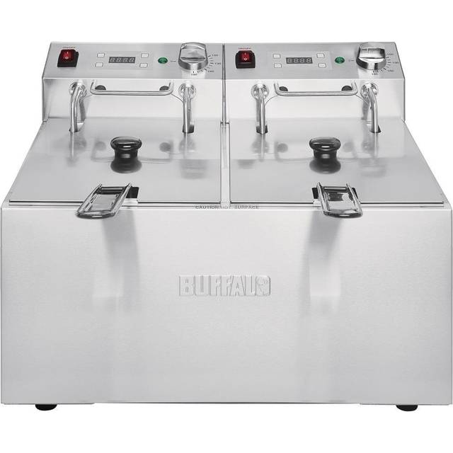 Buffalo Twin Tank Twin Basket 2x5Ltr Countertop Fryer 2x2.8kW