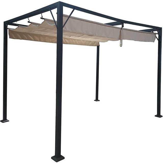 Manhattan Metal Pergola - Beige - Neutral