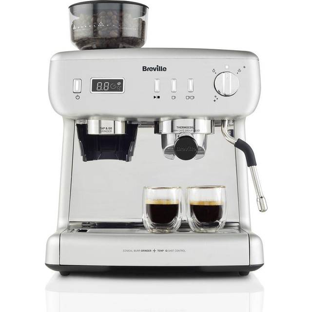 Breville Barista Max+ Espresso Machine Makes Latte & Cappuccino Coffee Machine Intelligent Grind & Dosage Precision Extraction Timer Integrated Milk F