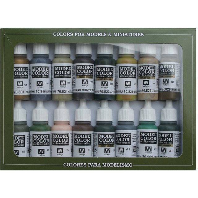 Vallejo Model Color VAL-70114 Färguppsättning, Flerfärgad Paket med 16