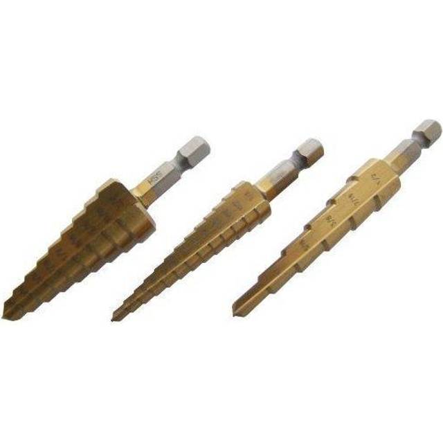 Amtech 3 Piece High Speed Steel Step Drill Set