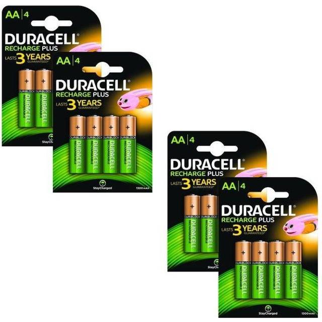 Duracell 1300mAh AA Size Rechargeable Batteries--Pack of 16