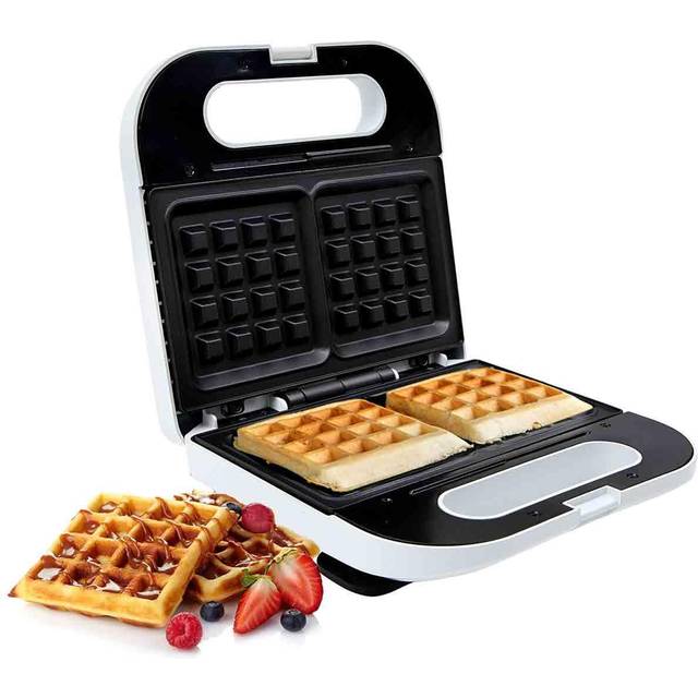Geepas 750W Electric Belgian Waffle Maker - White