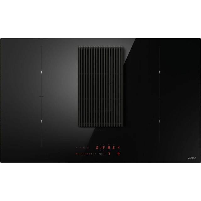 Elica NikolaTesla Prime S BL/F/83 - Induktionshäll med integrerad huva - 830 mm. - För återcirkulation
