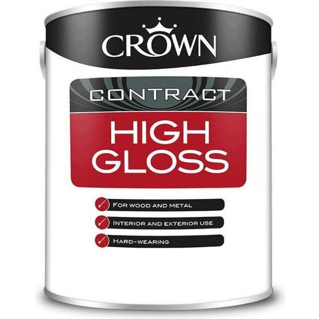 Crown contract high gloss paint black 1l