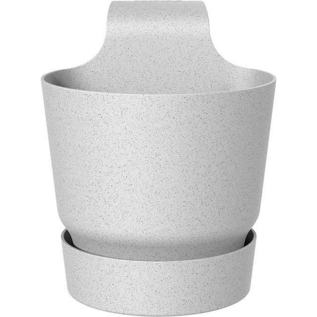 Elho Greenville Easy Hanger Single Plastic Outdoor/Balcony Plant Pot - Concrete
