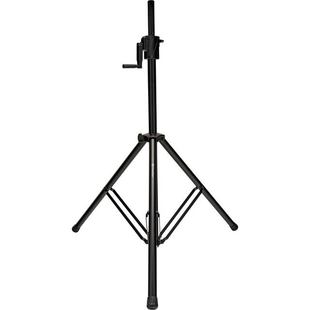 Knox Gear Speaker Tripod Bundle - Adjustable Crank 4.5 to 6 Foot Tall - Supports 110 lbs. (2-Pack) in Black