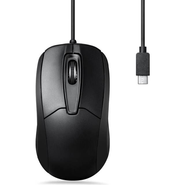 Perixx PERIMICE-209 C Black WiFi mus Sladd Optisk Svart 3 Knappar 1000 dpi