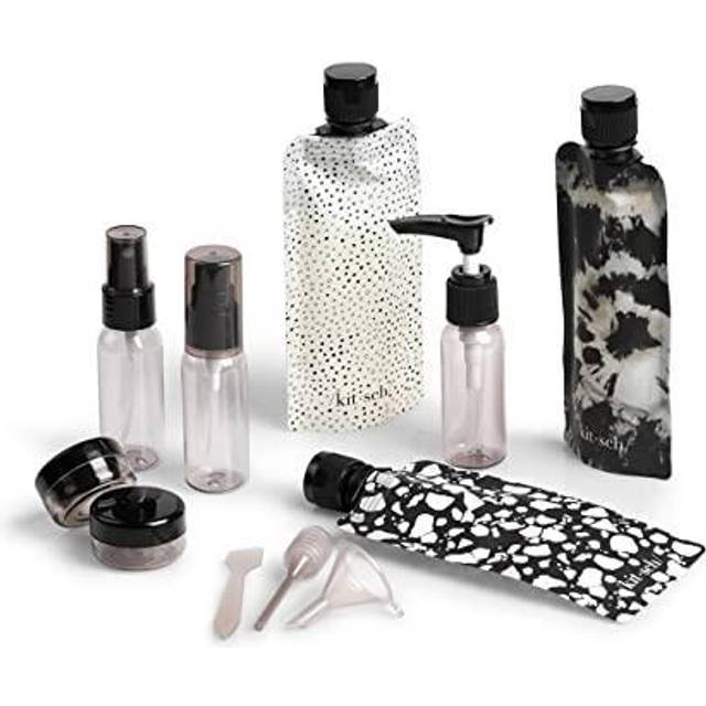 Kitsch Travel Bottle Set Black