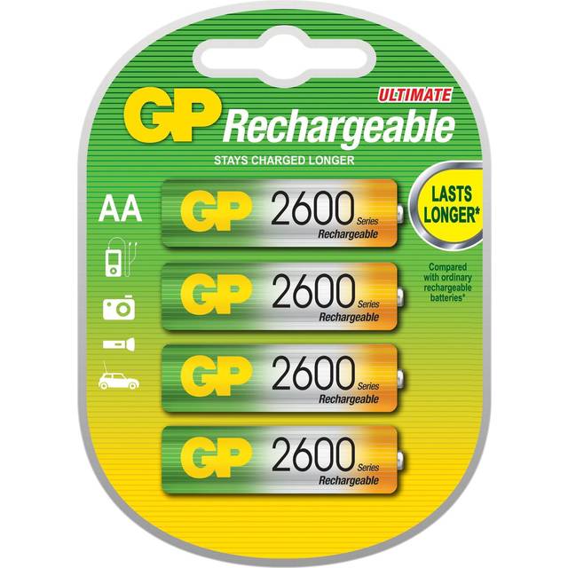 GP ReCyko+ AA 2600mAh 1.2V NiMH Rechargeable Battery Batteries 4 Pack